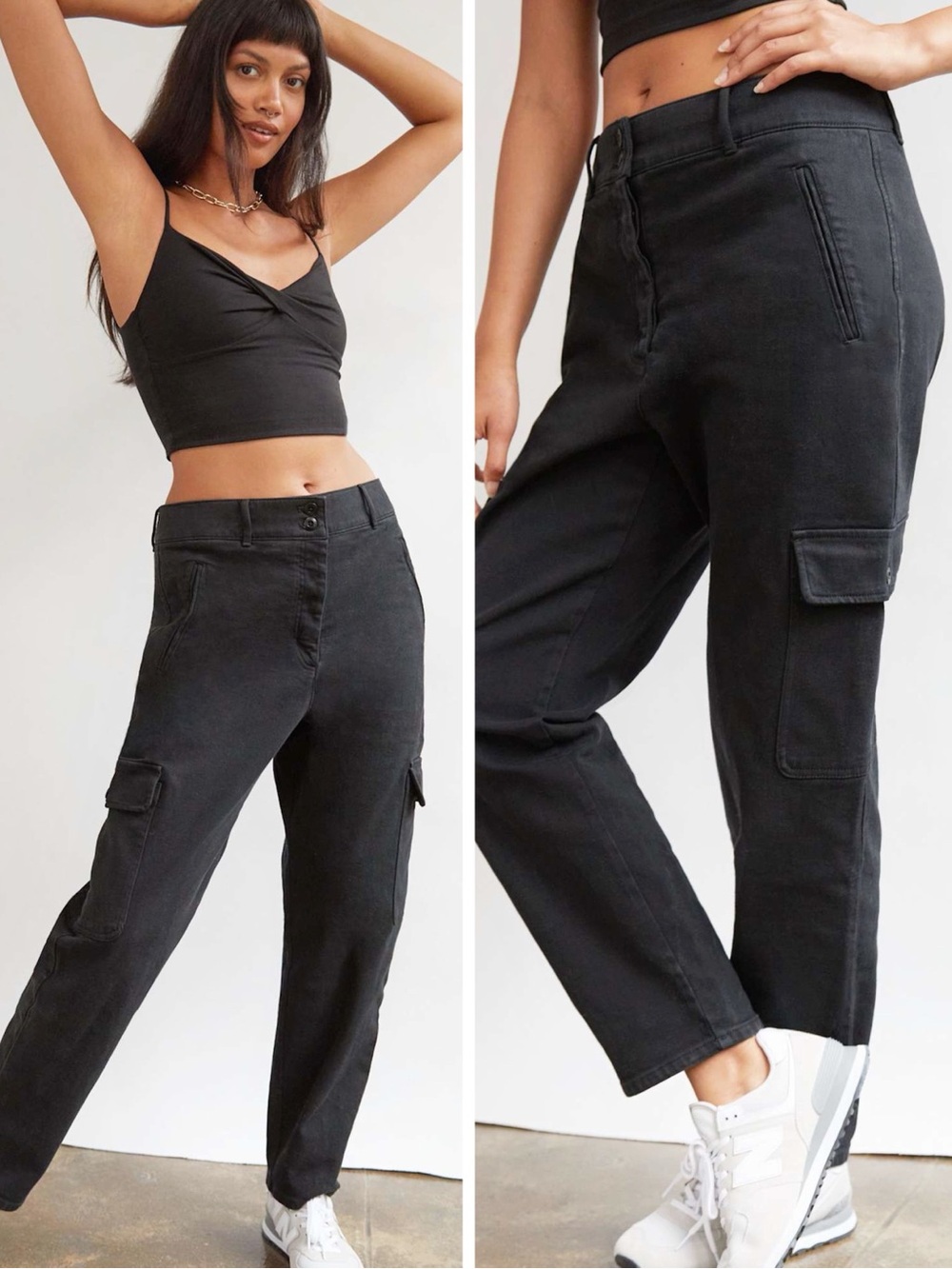 Wilfred Aritzia Woman Black Modern Cargo Utility High Rise Pant US8 Contemporary